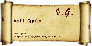 Veil Gyula névjegykártya